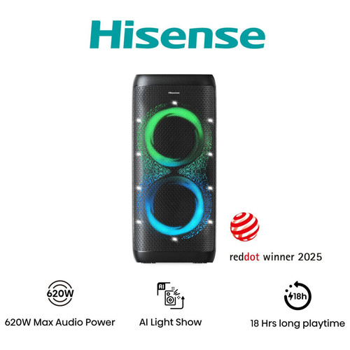 ALTAVOCES HISENSE PARTY THUNDER INALAMBRICOS 620W BLUETHOOT 5.4 LED